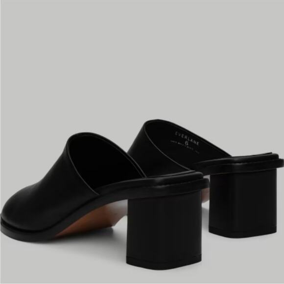 Everlane The Artist Mule Black Leather Shoes Sandals Womens Size 9 - Picture 2 of 11